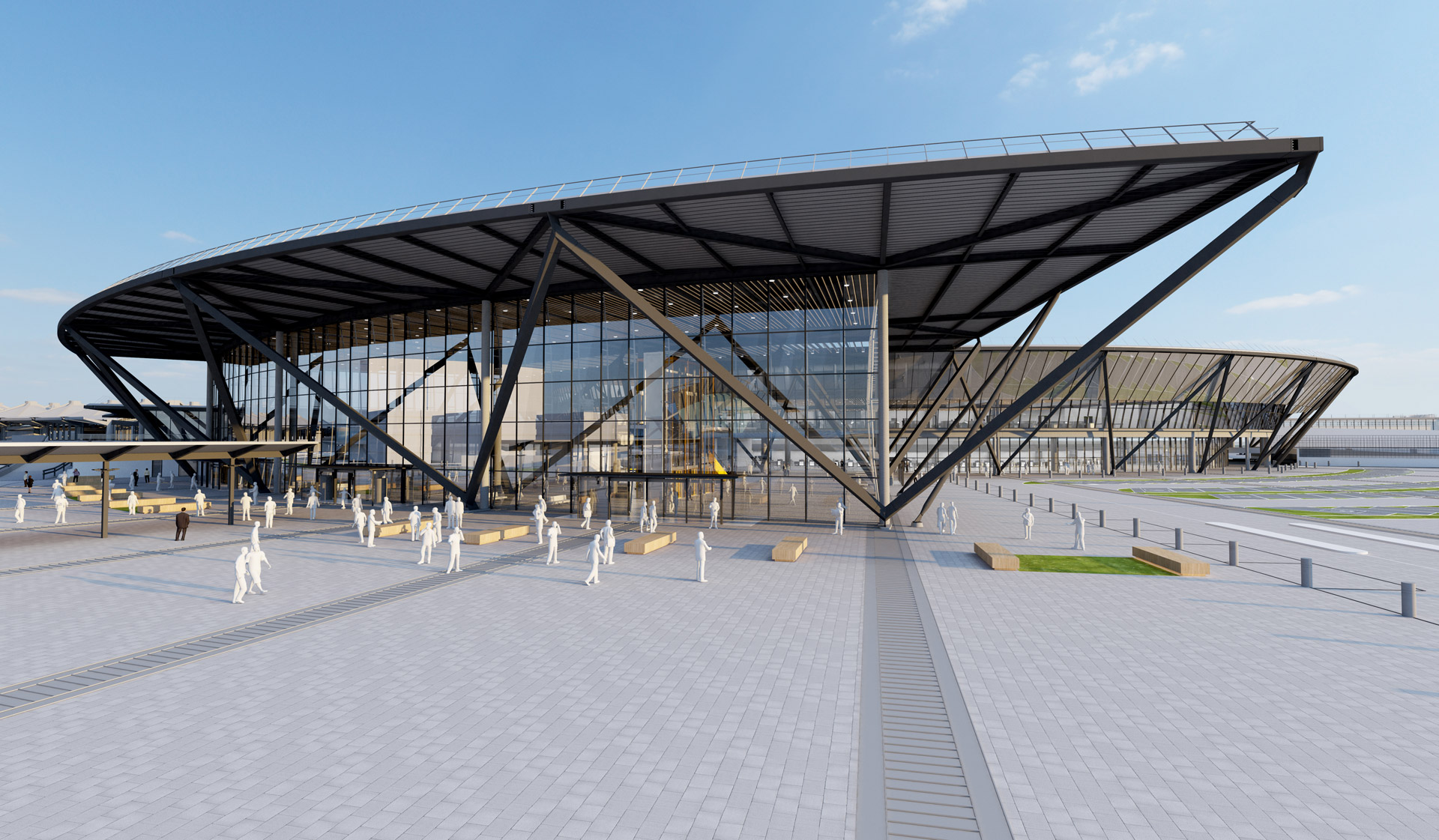 Le nouveau Terminal 1 de l'aéroport de Lyon Saint-Exupéry