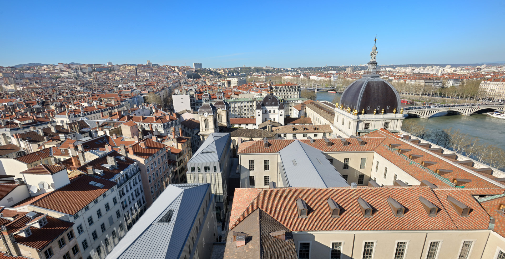 Grand Hôtel-Dieu, vue aérienne © Vincent Ramet