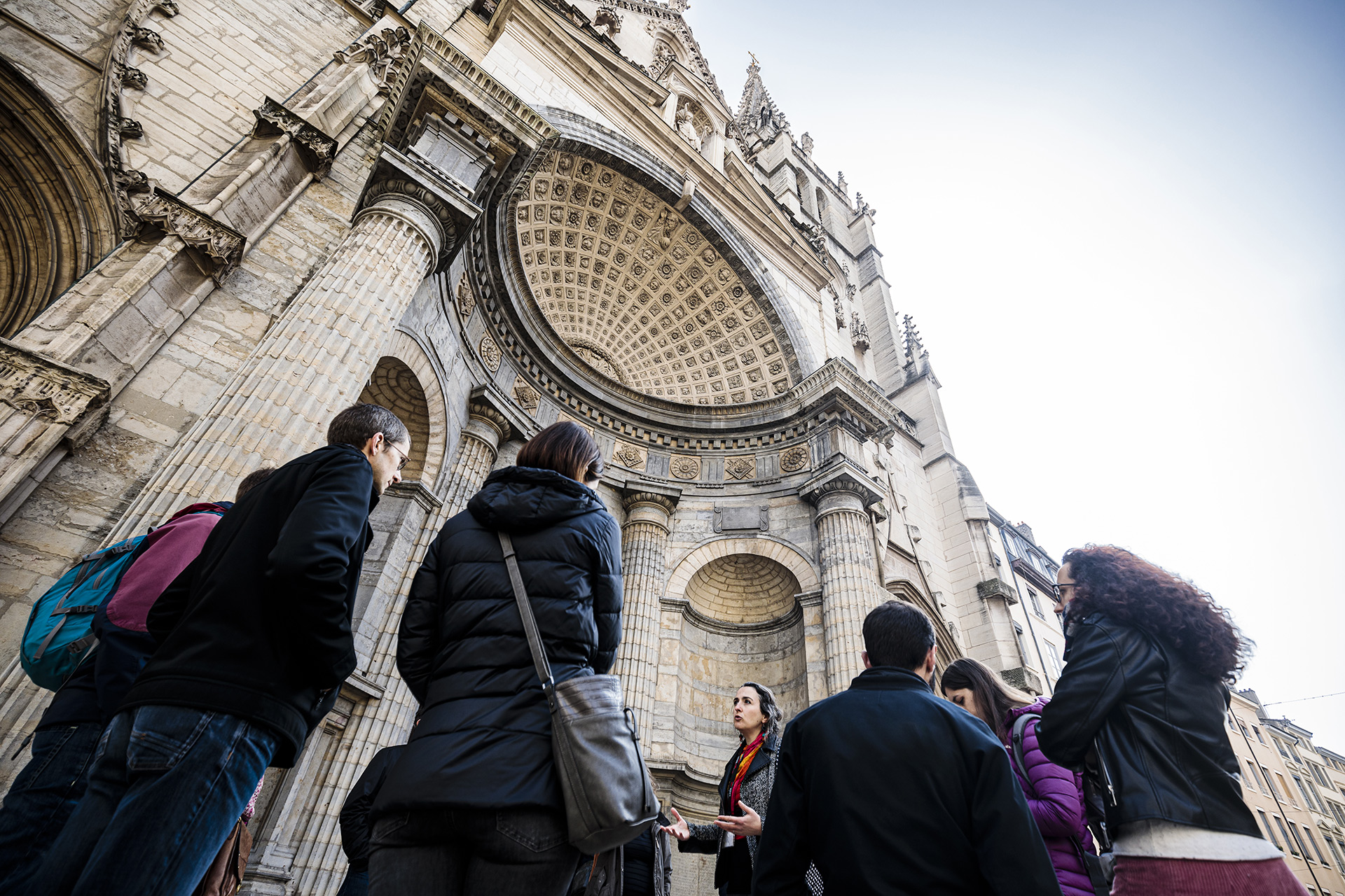 Journée "Visitez Lyon !" de mars 2022, devant l'église Saint-Nizier © Brice Robert