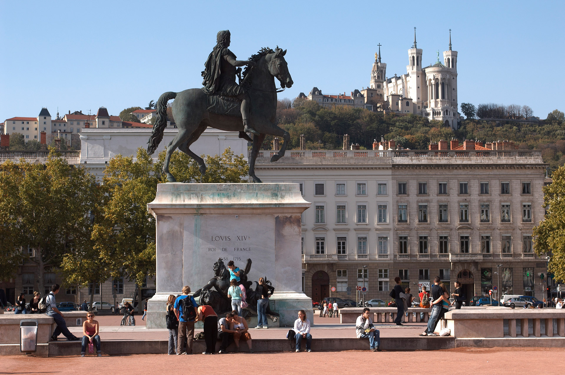 Bellecour et Fourvière en arrière plan © Laurent Berthier / Caméléon