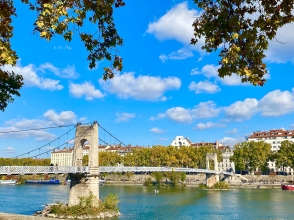 Passerelle du Collège sur le Rhône © Elena Ska / Shutterstock 1837488040