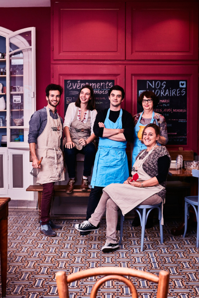 Les Petites Cantines Perrache : Bertrand, Marie, Barthélémy, Anne et Isabelle © clairepayen