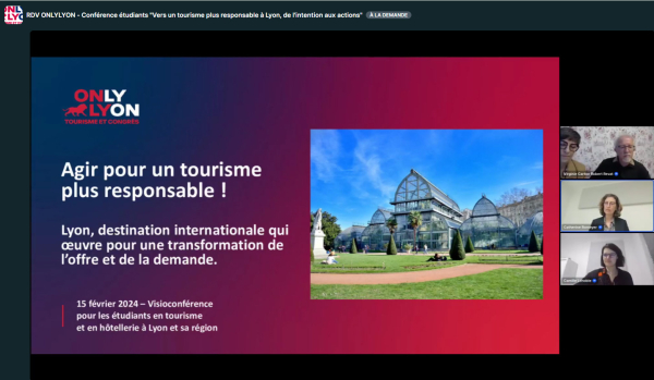 Visioconférence pour les étidiants en tourisme et hôtellerie 2024© ONLYLYON Tourisme et Congrès