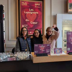 Op&eacute;ration Lumignons du c&oelig;ur au Pavillon d'accueil.